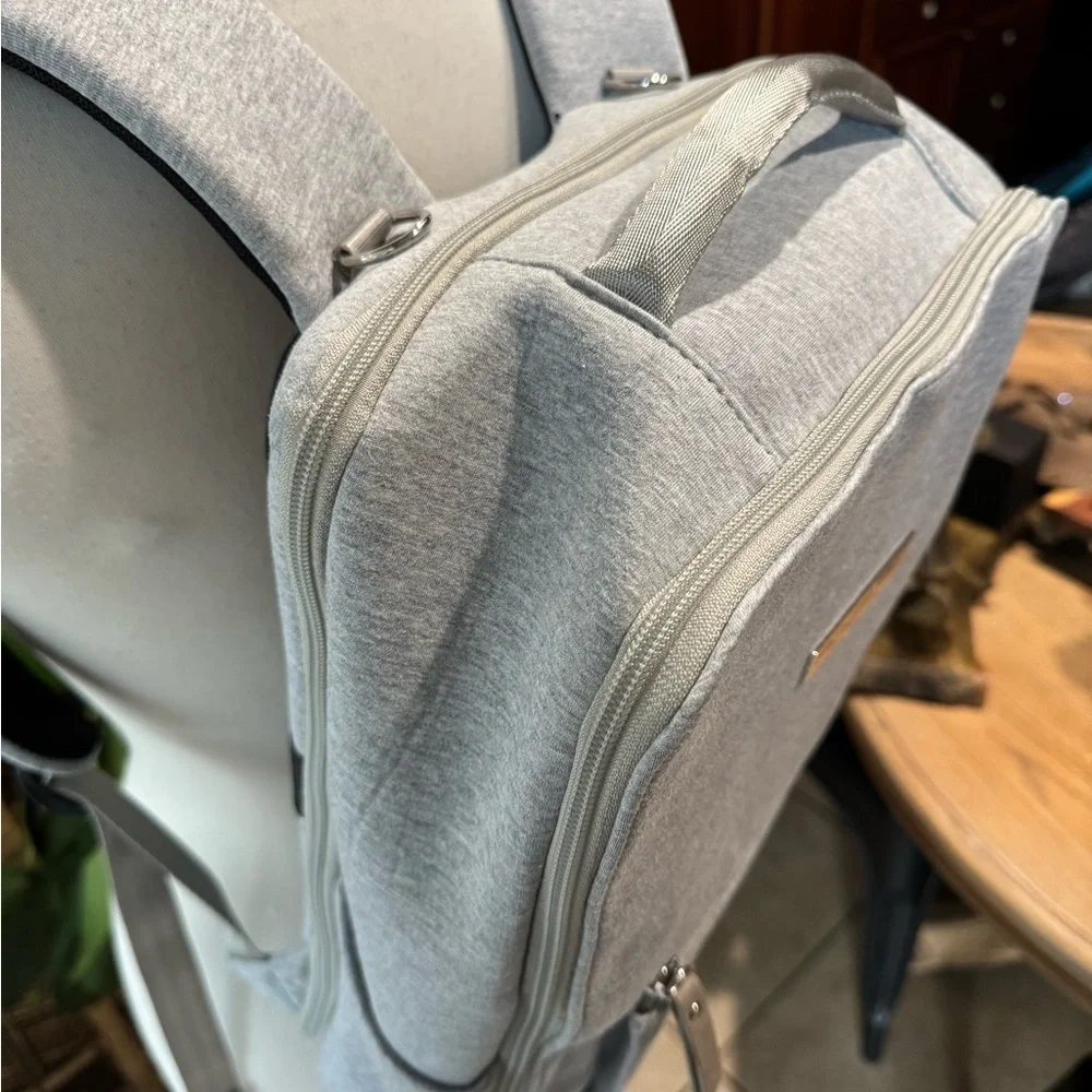 Petunia Pickle Bottom‎ Gray Diaper Backpack Baby Bag Hospital Bag